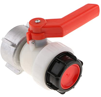 perfk Universal Kugelhahn Zubehör Tank Behälter Ersatzhahn IBC Klappenhahn, 75mm