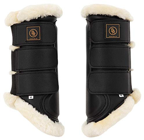 BR Gamaschen Majestic Synthetisches Lammfell (L, Schwarz)