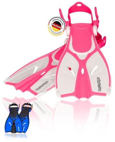 AQUAZON Style Verstellbare Flossen, Schnorchelflossen, Taucherflossen, Schwimmflossen für Kinder und Erwachsene zum Schnorcheln, Schwimmen, Farbe:pink, Größe:27/31