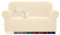 Granbest Stretch Wasserdicht Sofabezug 1 Stück Sofahusse Spandex Jacquard Elastische Couchbezug mit Anti-Rutsch-Schaumstoffe (2 Sitzer, Beige)