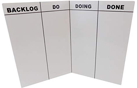 Scrum on the Go Board 30,5 x 45,7 cm, zusammenklappbar auf 22,9 x 30,5 cm Verwendet und entworfen von Navy Seals