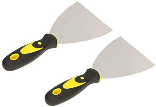 KOTARBAU® 2er Set Edelstahl Malerspachtel 100 mm Gipser Spachtel Universalspachtel Kratzer zum Entfernen Palettenmesser mit Gummigriff