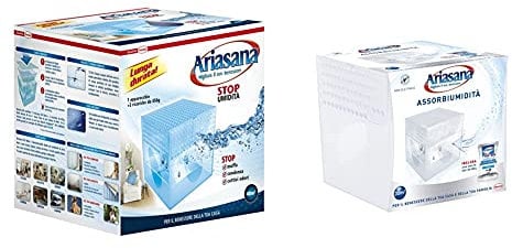 Ariasana 673932 Kit Maxi Classic Assorbiumidità, 2 X 450 G & 1939850 Kit Mini Deumidificatore, Assorbi Umidità Fino A 30 M³, Assorbiumidità Anche Per Cantina