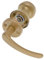 Aqbau® Türdrücker mit Türknopf drehbar | Knopfdrücker | Türknauf | Knauf | Komplettes Set inkl. Bolzen und Schrauben (Gold)