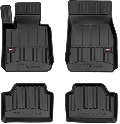 Fußmatten Gummimatten kompatibel mit BMW 1er F20 2011-2019 OMAC Premium 3D Schwarz TPE Gummi