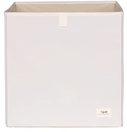 3 Sprouts - Faltbox – Stoffbox für Kallax Regal, Aufbewahrungsbox für Kinderzimmer, 33x33x33 cm - Creme