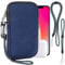 Handytasche für Smartphones,Universelle Neopren Handy Hülle Handy Tasche Hülle Cover Case Schutzhülle mit Karabiner und Umhängeband für Iphone 14 15 16 Samsung,Passend für Telefone bis zu 7 Zoll, Blau