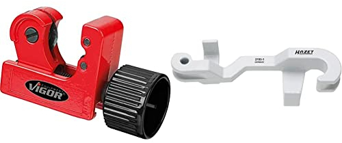 Vigor V2626 Rohrschneider, 3-16 mm & HAZET Biege-Werkzeug 2193-1 | spezielle Biegezange für besonders enge Radien, handlich, Made in Germany | zum biegen von Bremsleitungen mit 4,75 mm Durchmesser