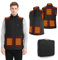 Glifetoy Veste Chauffante, Gilet Chauffant Avec 8 zones de chauffe, Veste Chauffante Homme Femme Avec Double Interrupteur, 5V Veste coupe-vent Doudoune Chauffante(Sans Batterie)-L