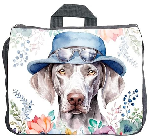 Cadouri Hundezubehörtasche mit Weimaraner - Aufbewahrungstasche mit Hunderasse für Hundebesitzer - originelles Geschenk - handgefertigt