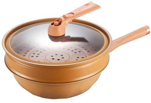 All Clad nonstick frying pan, Concentrated Superconducting Energy heating fast, low Energy Consumption, non stick pan, This includes stir-frying, Sautéing, and Braising