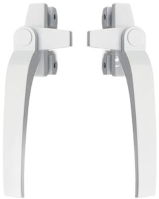 Fenstergriff Fenstergriffe aus Aluminiumlegierung, Typ 38, Flügelfenster-Verriegelungsgriff, Sicherheit, universeller linker und rechter Seitenzughebel Fenstergriffe Abschliessbar ( Color : White , Si