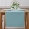 Tischläufer Modern, Tischläufer Leinenoptik Abwaschbar, Wasserabweisend Fleckschutz Table Runner Tischwäsche, Tischdecke Tischdekoration Für Küche Esstisch Tisch Party Urlaub Hellblau