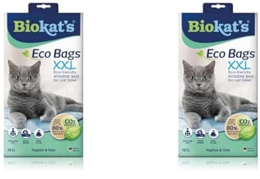 Biokat's Eco Bags XXL - Beutel zur Auslage in der Katzentoilette für hygienischen Wechsel der Katzenstreu - 1 Packung (1 x 12 Beutel) (Packung mit 2)