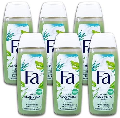 6 er Pack Fa Pflegende Duschcreme Aloe Vera Yoghurt Duschgel Shower Gel 6 x 250 ml