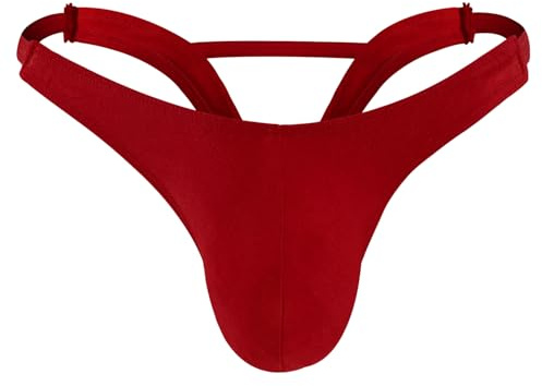 JFAN Jockstrap String Homme sous-vêtements Douceur Slips Lingerie léger Slip Strings Taille Basse Respirant Thong