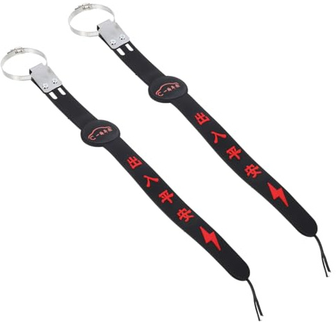 VINTORKY Tira antiestática para Coche 2 Cables de Tierra antiestáticos para Coche, para Electricidad estática, Accesorios para vehículos para un Funcionamiento Seguro con Texto Rojo
