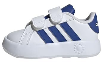 adidas Unisex Baby Grand Court 2.0 Shoes Kids Tennis Shoes, FTWR White Team Royal Blue Core Black, 8.5 UK Child