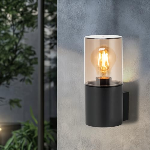 Miratic Aussenlampe Wand E27 Wandleuchte Aussen IP54 Aussenleuchten Hauswand Wetterfest und Langlebig für Außenbereich Keine Glühbirne im Lieferumfang (ohne Bewegungssensor)