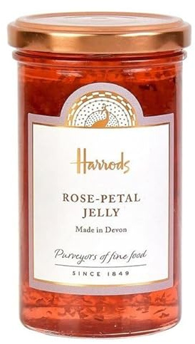 Harrods Rose-Petal Jelly, Made in Devon, Dusky Fragrant and Floral, 340g (Packaging May Vary)