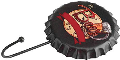 TOUISEDGI Metal Bottle Cap Hook Tin Poster Wall Sign Pub Club Bar Coffee Restaurant Decor for Home Office Creative Vintage Retro Style Iron Craft Decoration (style T)
