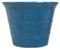 Gardenesque 40cm Recycled Plastic Outdoor Plant Pot, Frostproof and UV Resistant with Drainage Holes, Ribbed Design and Glaze Finish, Lightweight Recycled Plastic, H31 x W40 cm - Blue