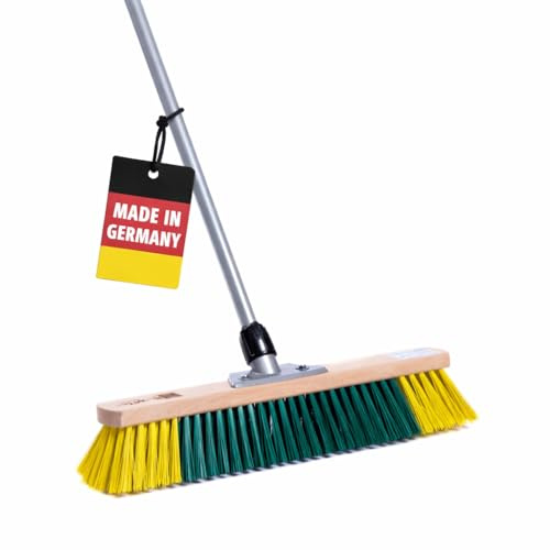 BawiBlitz Straßenbesen 50cm mit Teleskopstiel PET Besen Stiel Besenstiel