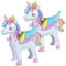 2 Stück Aluminiumfolie Luftballons, Stehendes Einhorn, Einhorn Luftballons mit Flügeln, Einhorn Helium Ballon, Einhorn Deko Kindergeburtstag, Einhorn Deko für Mädchen Kinder