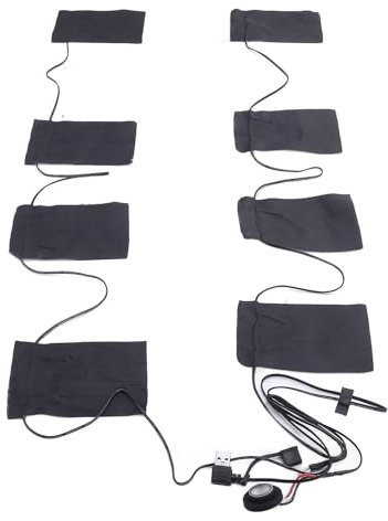 Elektrische Heizkissen, 8 in 1 USB-Weste Jacke Elektrische Kleidung Beheizte Pads mit 3 Temperature in Stellungen, Elektrische Kleidung Heizpads für den Winter