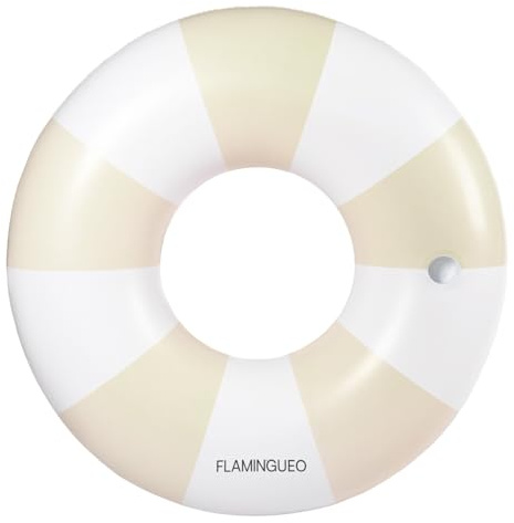 Flamingueo Schwimmring Erwachsene - Für Strand und Pool - Getränkehalter - Donut-Form - Strapazierfähiges PVC - Doppelventil - Zweifarbiges Design