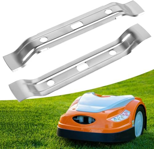 2 Stück Mähmesser Messerklingen Edelstahl Kompatibel für Stihl und Mähroboter iMow RMI 422, 422 P, 422 PC, 522 C, Ersatzmesser für Viking MI 632, 632 P, 632 C, 632 PC, Rasenmäherklingen Silber