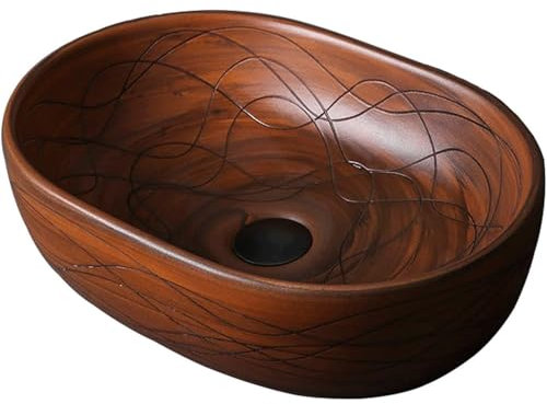 HJDQMDHA Arredi da Bagno sin Lavatrice ovalo sopra Il lavandino del lavandino ceramico lavabo lavabo del lavandino Moderno lavandino per lavabo per lavandino Creativo vanità Regalo