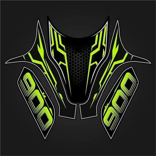 YHGGDN Etiqueta Engomada De La Almohadilla del Tanque Combustible La Motocicleta para Kawasaki Z900 Z 900 Calcomanía Protectora del Tanque Lateral Pegatinas Protectores(Verde)