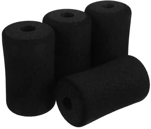 4 Stück Schaumstoffrolle 22mm Innen Fitnessgerät, Schwarz 75mm Außen | Rollenpolster Austausch, Ersatzteile für Fitnessstudios, Fitnesspad Unterlage