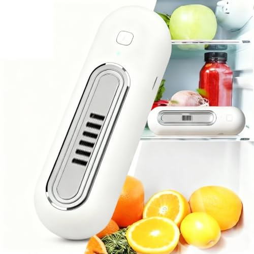 Rechargeable Fridge Air Freshener And Deodoriser - 4 In 1 Air Purifier & Odor Eliminator For Closet/Pet/Car - Reusable & More Effective Than Baking Soda