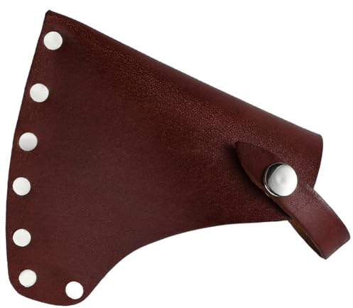 CALFOVERA Cowhide Leather Axe Sheath Genuine Hatchet Sheath Holster Axe Head Protector Case Cover Tool Camping Accessories Brown Work Essentials for Outdoors Camping Hiking Accessories
