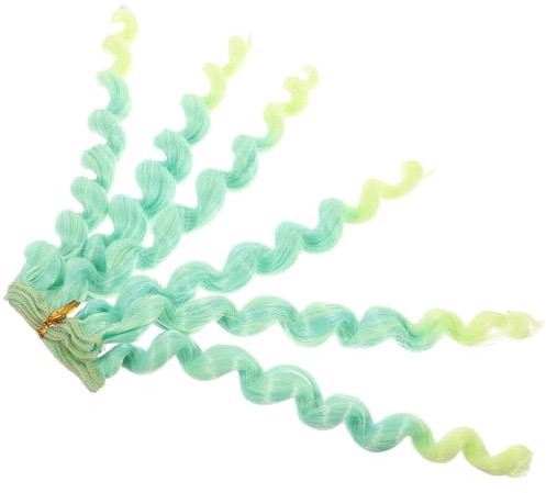 Alipis Kleine Puppenperücke Lockig Hochtemperaturbeständiges Garn 20cm Baumwolle für Puppenhaare Basteln Frisieren