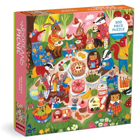 Mudpuppy 9780735376298 Woodland Picnic 500 Piece Family Puzzle Tiere 500-teiliges Familienpuzzle