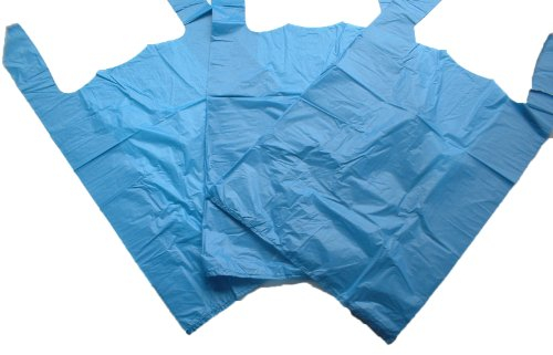 GP Globe Packaging 100 x starke Kunststoff-Tragetaschen, 27,9 x 43,2 x 53,3 cm, Blau, 1 Stück