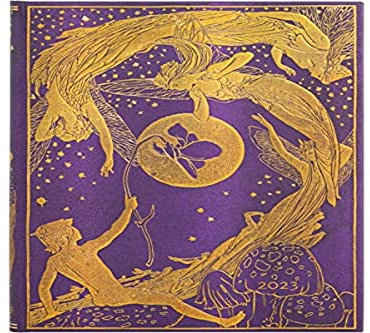 Paperblanks Terminkalender 12 Monate 2023 Fee Violett | Vertikal | Midi (130 × 180 mm)