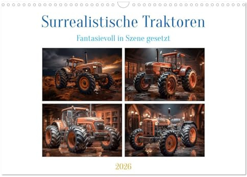Surrealistische Traktoren (Wandkalender 2026 DIN A3 quer), CALVENDO Monatskalender: Die hier gezeigten Traktoren sind einzigartige und ... faszinieren. (CALVENDO Technologie)