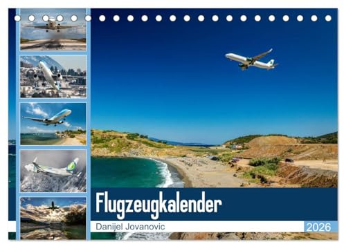 Flugzeugkalender 2026 (Tischkalender 2026 DIN A5 quer), CALVENDO Monatskalender: Der Kalender für Fans der Luftfahrt (CALVENDO Orte)