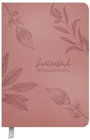 Timer Soft Touch 18 Monate rosewood 2026/2027: Terminplaner A5 in Lederoptik / Kalendarium von Oktober 2025 bis März 2027, Notizen und Lesezeichenband