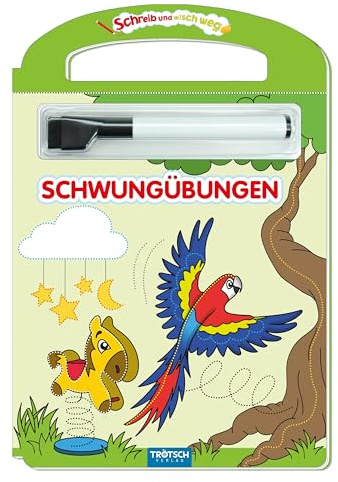 Trötsch Erste Schwungübungen Schreib und wisch weg mit Stift: Übungsheft Lernheft Vorschule Grundschule (Schreib und Wisch Weg Lernhefte)