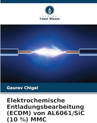 Elektrochemische Entladungsbearbeitung (ECDM) von AL6061/SiC (10 %) MMC: DE