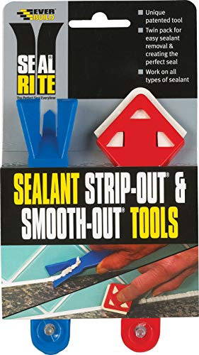 Everbuild Seal Rite Strip Out & Sealant Smooth-Out Tool – Enables The Perfect Seal – Easy To Use – Twin-Pack (1x Smooth Out, 1x Strip Out)
