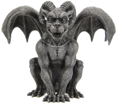 Gargoyle Figur mit Widderhörnern - Dämon