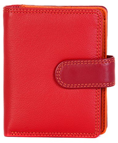 Visconti Leder Rainbow-Kollektion, Geldbörse BALI mit RFID-Schutz RB40 Rot Multi
