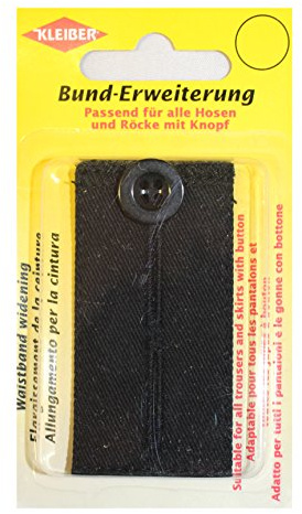 Kleiber Bunderweiterung für Hosen und Röcke aus 100% Baumwolle, schwarz