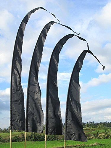 Bali-Fahne, Polyester , schwarz, 4 Meter